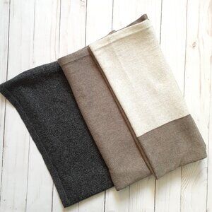 Zestt Dreamsoft Organic Cotton Travel Scarf Colorblock Brown Charcoal Oatmeal